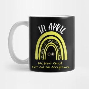 Gold for Autism Acceptance Mug